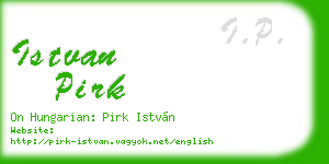 istvan pirk business card